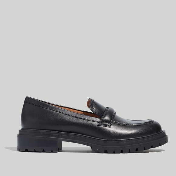 New MADEWELL The Bradley Lugsole Loafer in True Black Leather - Picture 2 of 9